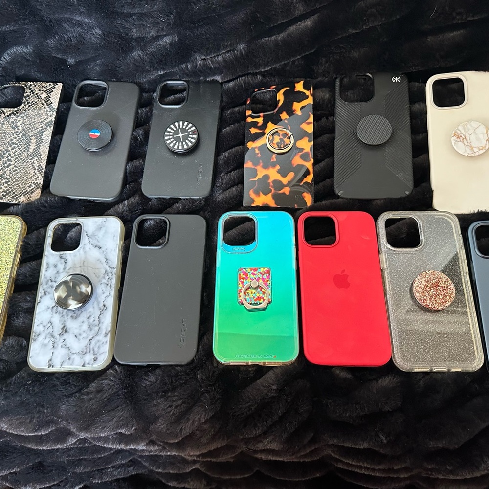 iPhone cases, like new (1 set of 13 cases)